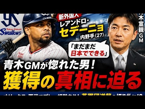 青木GMが惚れた男…セデーニョ獲得の真相とは！？燕逆襲の切り札に🔥⚾#スワローズ#ヤクルト#NPB#助っ人外国人#神宮球場#野球ニュース#プロ野球ニュース#セリーグ#燕党#池山隆寛#スポーツニュース