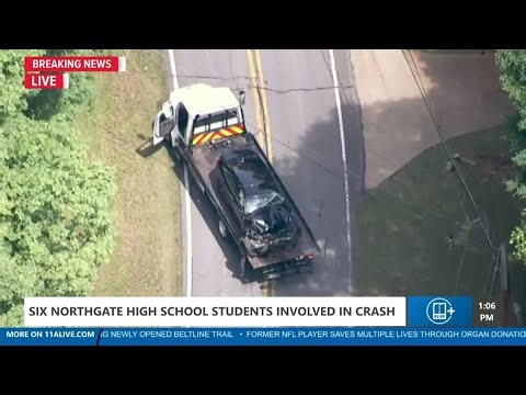 Six Northgate students hurt in Coweta crash