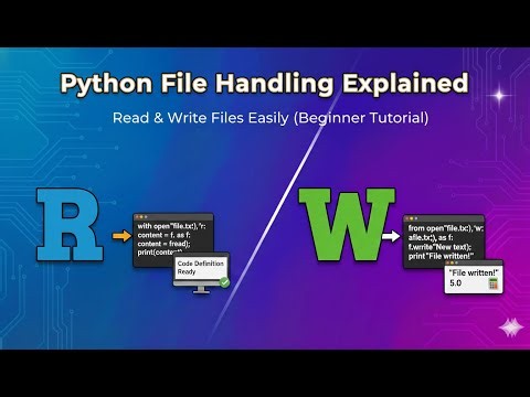 Python File Handling Explained | Read & Write Files Easily (Beginner Tutorial)