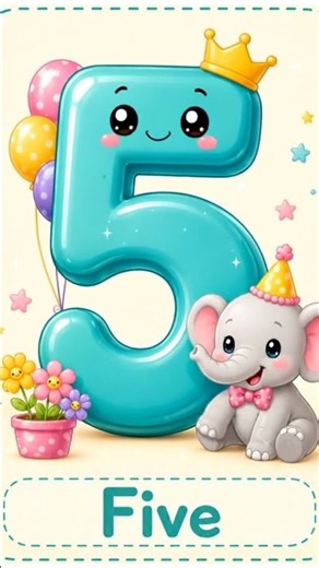 ✨ Learn Number 5 | Five | Cute Numbers for Kids 🧸💛