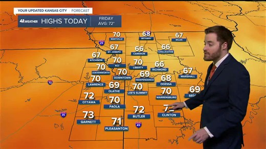 KSHB 41 weather noon Friday update