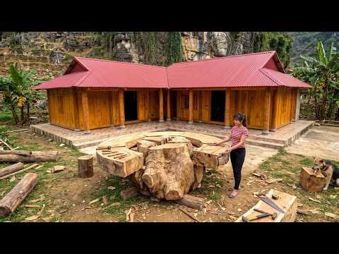 How I Built a Large Wooden Table for My New House Completely from Scratch | Contruction Life