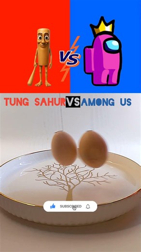 Among Us vs Tung Sahur | Egg Tapping #minecraft #amongus #brainrot #funny#memes#challenge#tungtung