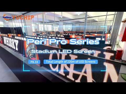 220m Stadium LED Perimeter Screen | Full System Testing of Sports LED Boards (PeriPro by YUCHIP)