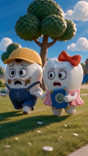 Oh no, germs, go away! Let's wash our hands, kids