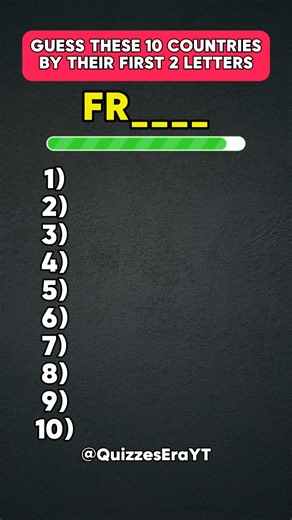 Can You Guess These 10 Countries From Their First 2 Letters? 🌎🤯