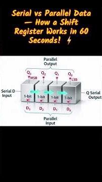 Serial vs Parallel Data — How a Shift Register Works in 60 Seconds! ⚡