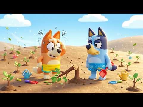 TREE PLANTING Adventure! Bluey and Bingo’s FUNNY Garden Day 🌱 | Bluey Funny Animation