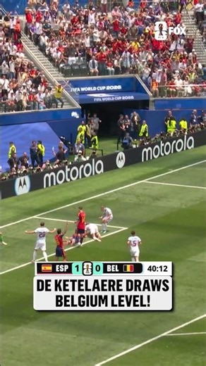 Charles De Ketelaere scores and Belgium draws level with Spain in Los Angeles 🇧🇪