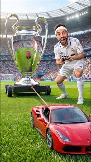 RC Car VS Champions League Trophy!