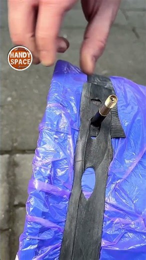 Bike Tube Hack That Holds Trash Bags Tight!