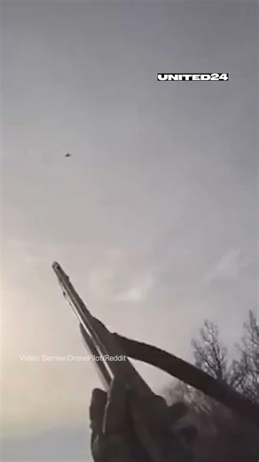 Ukrainian Soldier Shot Down Russian FPV Drone Seconds Before It Could Strike #warinukraine