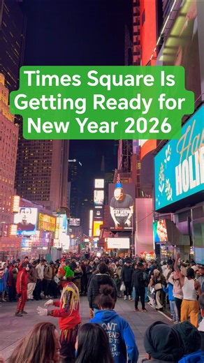 Times Square Is Getting Ready for New Year 2026 — Incredible Celebration Atmosphere 🎉 #nyc2026