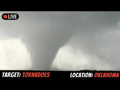 🔴LIVE KANSAS/OKLAHOMA TORNADO THREAT - LIVE STORM CHASER