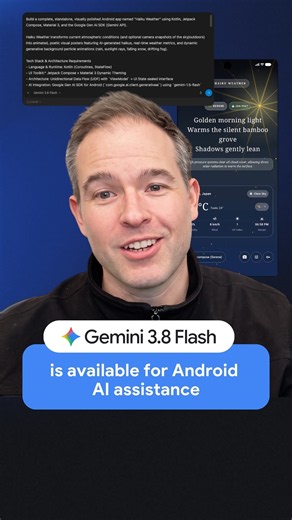 Use Gemini 3.8 Flash for Android development