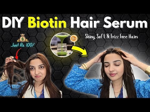 Pure Biotin Hair Serum at Home | Bouncy, Shiny, Soft & Frizz-Free Hair