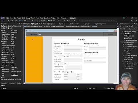 Simple Registration & Dashboard System in Visual Basic | Info Management Activity