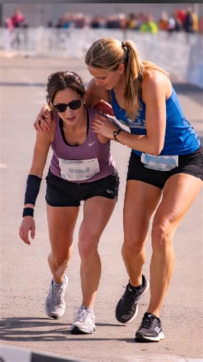 This runner stops during marathon to help struggling rival finish ❤️