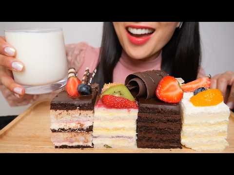 CAKE TASTE TEST WITH ME (ASMR EATING SOUNDS) NO TALKING | SAS-ASMR