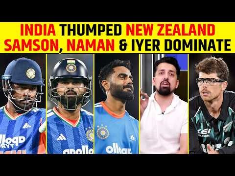 INDIA VS NEW ZEALAND 1ST T20I HIGHLIGHTS: INDIA THUMPED NEW ZEALAND, SAMSON, NAMAN & IYER DOMINATE