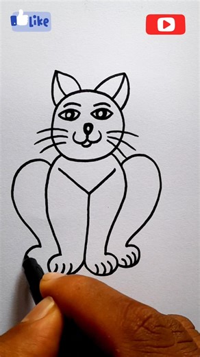 OY= Quick Cat Drawing #tipsclub #drawing #art #viral #tending #satisfying #easydrawing