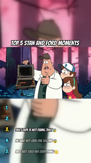 Top 5 Stan and Ford Moments Pt. 8 | Gravity Falls #shorts #gravityfalls #top5
