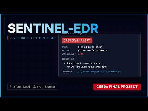 Sentinel-EDR: Building an Endpoint Detection & Response System | CS50x Final Project