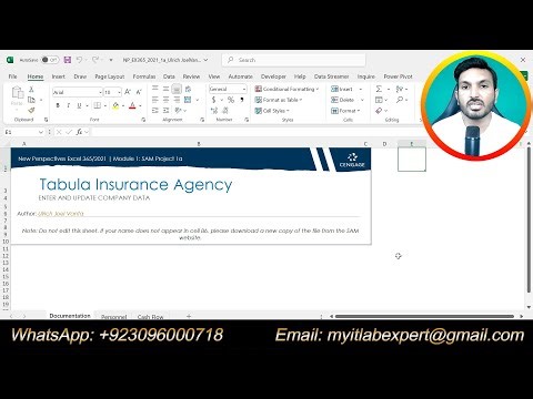 New Perspectives Excel 365/2021 | Module 1: SAM Project 1a | SAM Project 1a Excel Module 01