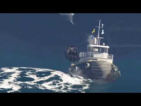 Irani Fighter Jet, Drones & Helicopter Attack on Israeli Army Convoy & Military Aircraft CarrierGTA5