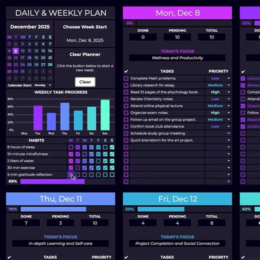 Daily & Weekly Planner