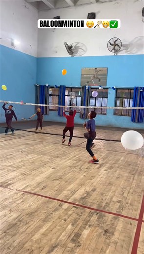 A funny twist on badminton practice