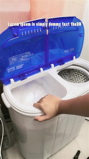 [HOT SALE] HODEKT Twin-Tubs Washing Machine Portable 2 In 1 Washing Machine Blue UV Light Sterilization Double Barrels Bionic Washing