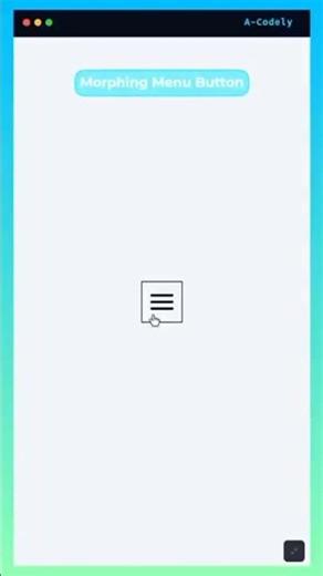Create a Morphing Menu Button With HTML, CSS & JavaScript 🍔➡️✖️