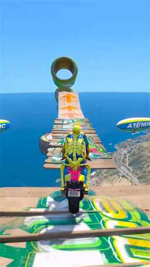 GTA V CRAZY ALIEN VS SPIDERMAN EPIC MEGA RAMP CHALLENGE#shorts