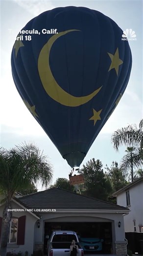 Hot-air balloon makes emergency landing in backyard