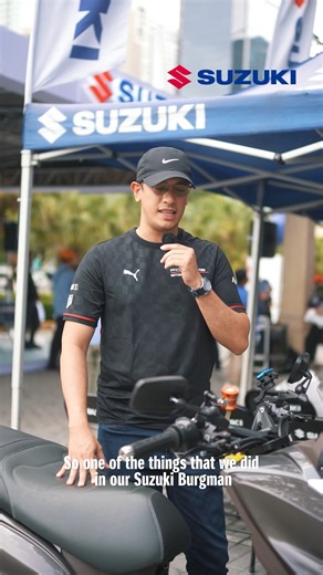 Ever wondered how to take the stylish Suzuki Burgman Street EX to the next level? Get inspired by this awesome custom build from Arian Kazemi of ARK Motors! From handlebar to the wheels, he transformed his scooter into a head-turning masterpiece where every detail makes a statement. Watch the full video now for a closer look! #BurgmanStreetEX #SuzukiMotorsPH | Suzuki Motorcycles Philippines