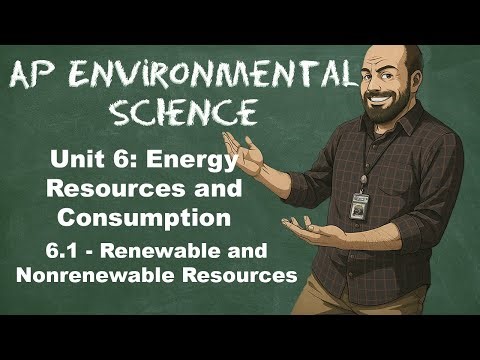 AP Environmental Science Unit 6 – Topic 6.1 Renewable and Nonrenewable Resources