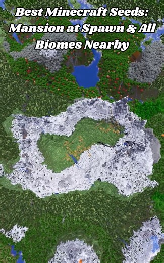 Best Minecraft seeds: Mansion at spawn & all biomes nearby