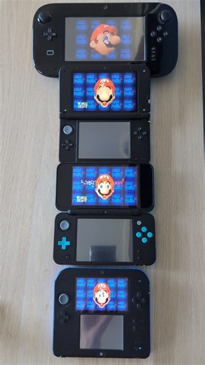 Super Mario 64- Nintendo WiiU vs 3DS XL vs New 2DS XL vs 2DS Speed Comparison
