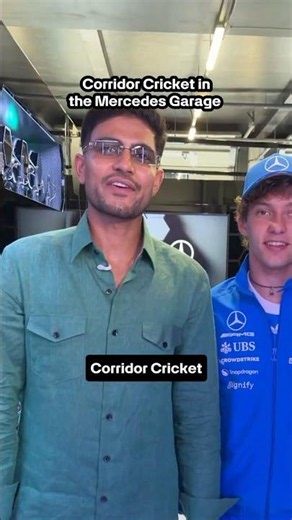 Shubman Gill v Kimi Antonelli?! | Corridor Cricket in the Mercedes F1 garage 🏏