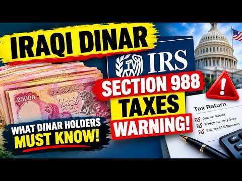 🚨 IRAQI DINAR TAX WARNING! IRS Section 988 Explained | What Dinar Holders MUST Know! 💵🇮🇶