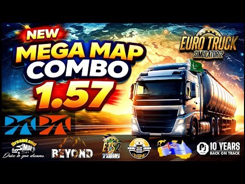 ETS2 1.57 NEW MEGA MAP COMBO | PROMODS, BEYOND, VANESSA, EAA MAPA, DREAMLAND, PJ_INDO AND MORE