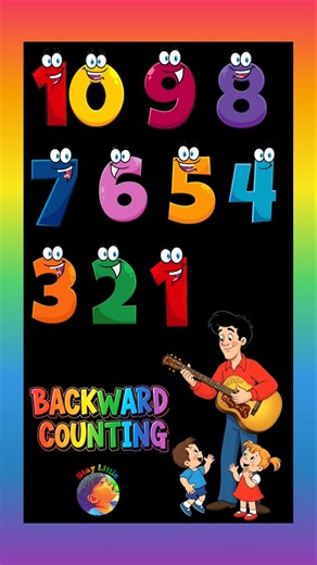 BACKWARD COUNTING NUMBER SONG #kidslearning #learning