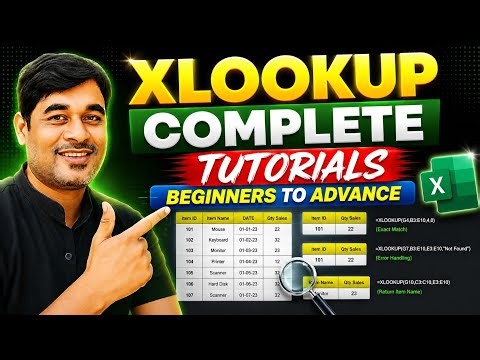 XLOOKUP Complete Tutorial in Excel 💪| Beginner to Advanced 😱| Step-by-Step Guide 🔥