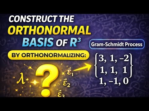 Gram schmidt orthogonalization process | Linear Algebra | Part 2