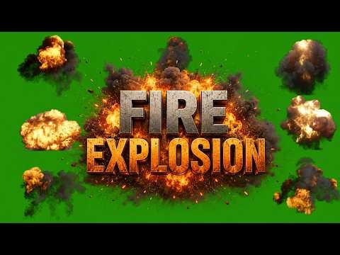 Green Screen Fire Explosions VFX 10+ Pack after effects capcut
