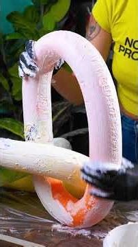 Giant disco chain craft to catch some sunlight 🪩