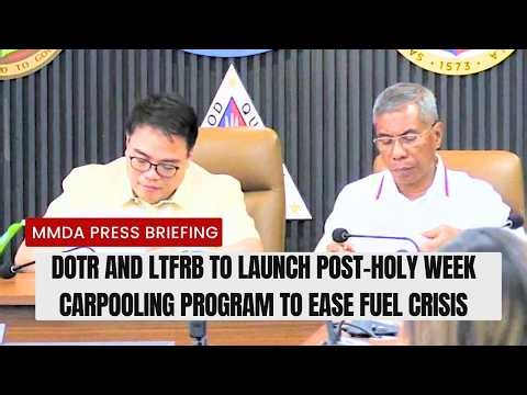 MMDA Press Conference: DOTR and LTFRB to Launch New Carpooling Guidelines After Holy Week