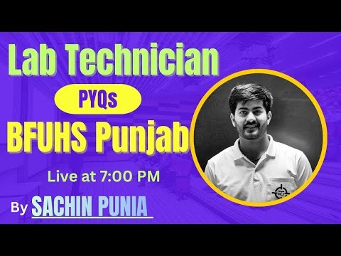 BFUHS Punjab Lab Technician PYQ MCQs By Sachin Punia #bfuhs #DMLT #BMLT #2026