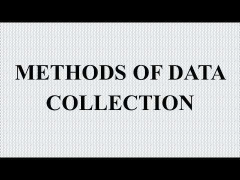 METHODS OF DATA COLLECTION
